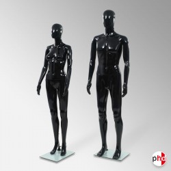 Black Mannequin, Male & Female Full-Body Dummy