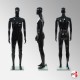 Black Mannequin, Male & Female Full-Body Dummy