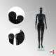 Black Mannequin, Male & Female Full-Body Dummy