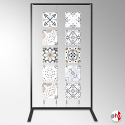 Expo Tile Display Stand - Double-sided Tile Rack for Material Samples