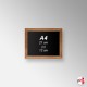 Wooden Framed Chalkboard - Non-printed Blackboard (A4 A3 A2 A1)