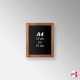 Wooden Framed Chalkboard - Non-printed Blackboard (A4 A3 A2 A1)