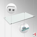 Glass Shelf Under Support (2mm) - Hang Shelving With Cable Holes