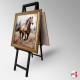 Double Sided Tall Wooden Easel (Folding H-frame Back-to-Back Display)