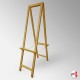 Double Sided Tall Wooden Easel (Folding H-frame Back-to-Back Display)