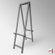 Double Sided Tall Wooden Easel (Folding H-frame Back-to-Back Display)