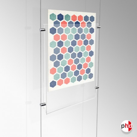 A5 Ready-made Cable Set, Ceiling to Floor Fittings & Poster Pockets (Portrait & Landscape)