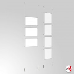 A5 Ready-made Clear Cord Set, Ceiling to Floor Fittings & Poster Pockets (Portrait & Landscape)