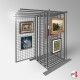 Pull-Out Painting Storage & Presenter Stand - Freestanding Sliding Artwork Racking