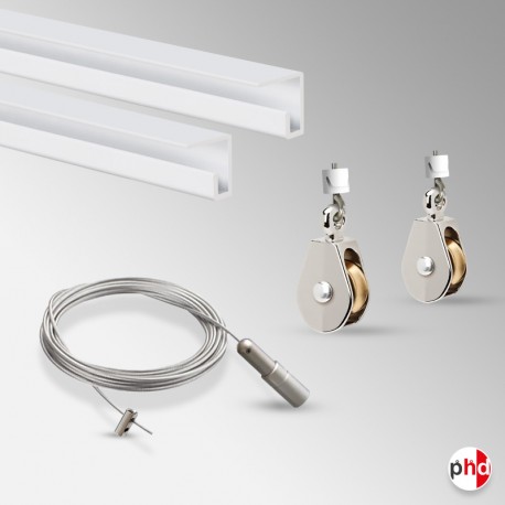 C Rail Gallery System for High Ceilings Kit