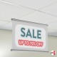 Suspended Ceiling Metal Poster Hanger Kit (Aluminum Strips & Clear Cord)