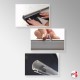 Suspended Ceiling Metal Poster Hanger Kit (Aluminum Strips & Clear Cord)