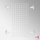 Wall-Mounted Grid Mesh Display (Heavy-Duty Gridwall Panel & Brackets)