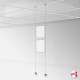 Suspended Ceiling Twist-On Weighted Cables Kit (Ceiling to Floor Wires, No Screws!)