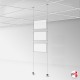 Suspended Ceiling Twist-On Weighted Cables Kit (Ceiling to Floor Wires, No Screws!)