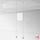 Suspended Ceiling Twist-On Weighted Cables Kit (Ceiling to Floor Wires, No Screws!)