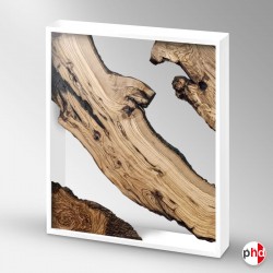 Wood Wall Art Frames, Heavy-Duty (Metal Frame for Wooden Art Pieces)
