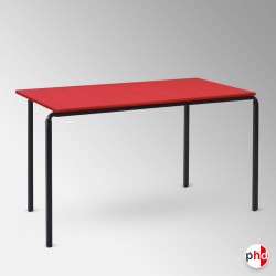 Wooden Red Stacking School Table (Red Rectangular Classroom Table Top)