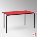 Wooden Red Stacking School Table (Red Rectangular Classroom Table Top)