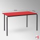 Wooden Red Stacking School Table (Red Rectangular Classroom Table Top)