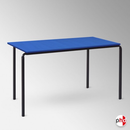 Wooden Blue Stacking School Table (Blue Rectangular Classroom Table Top)