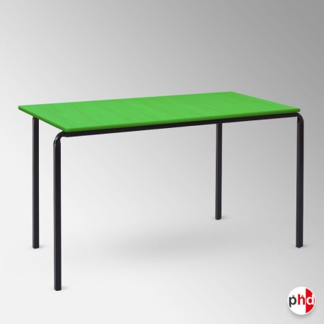 Wooden Lime Green Stacking School Table (Green Rectangular Classroom Table Top)