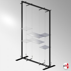 Freestanding Glass Shelf Unit (Display Shelving for Expos & Listed Buildings!)