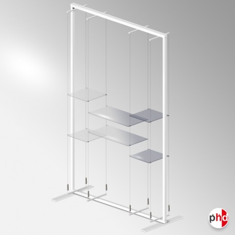Freestanding Glass Shelf Unit (Display Shelving for Expos & Listed Buildings!)
