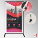 Freestanding Banner Display Clamp Stand (Hang Any Banner In Seconds!)