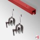 Ceiling Hanging Rug P-Rail Kit (Heavy-Duty Gallery System for Thick Carpets)
