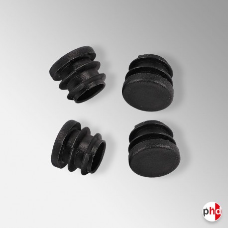 Replacement Rubber Feet: Lab Stool / School High Chair (Black, Non-Marking)