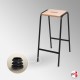 Replacement Rubber Feet: Lab Stool / School High Chair (Black, Non-Marking)