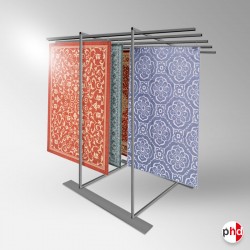 Exhibition Rug Display Stand (Freestanding Carpet & Tapestry Rack)
