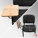 Black Padded Stacking Chair With Writing Tablet