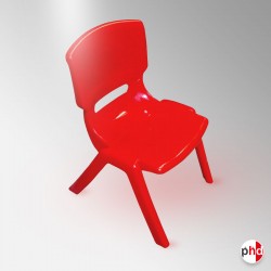 Red Kids Chair, Suitable for Ages 2 to 6 Years (Small Stacking Chair)
