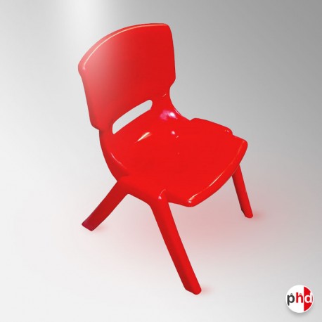 Red Kids Chair, Suitable for Ages 2 to 6 Years (Small Stacking Chair)