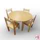 Kids Round Table & Chairs Suite (Children's Beechwood Furniture)