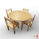 Kids Round Table & Chairs Suite (Children's Beechwood Furniture)