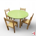 Kids Green Round Table & Chairs Suite (Children's Pre School & Nursery Furniture)