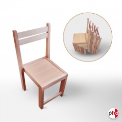 Stackable Kids Wooden Chair, Suitable for Ages 2 to 6 Years (Children's Hardwood Furniture)