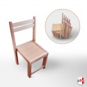 Stackable Kids Wooden Chair, Suitable for Ages 2 to 6 Years (Children's Hardwood Furniture)