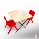 Kids Folding Table & Red Chairs Suite (Children's Pre School & Nursery Furniture)