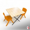 Kids Folding Table & Orange Chairs Suite (Children's Pre School & Nursery Furniture)