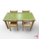 Green Activity Table & Chairs Suite (Kids' Play School Furniture)