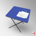 Blue Folding Exam Table (Coloured Desk for Classrooms)