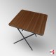 Walnut Folding Exam Table (Coloured Desk for Classrooms)