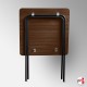 Walnut Folding Exam Table (Coloured Desk for Classrooms)