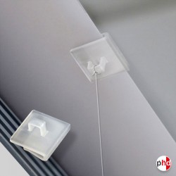 Suspended Ceiling Sign Kit 2 - Clear Thin Wire & Grid-Clips
