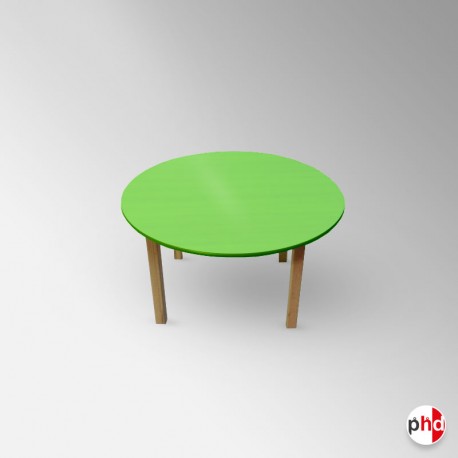 Kids Round Lime Green Table (Children's Preschool Desk)
