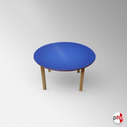 Kids Round Blue Table (Children's Preschool Desk)